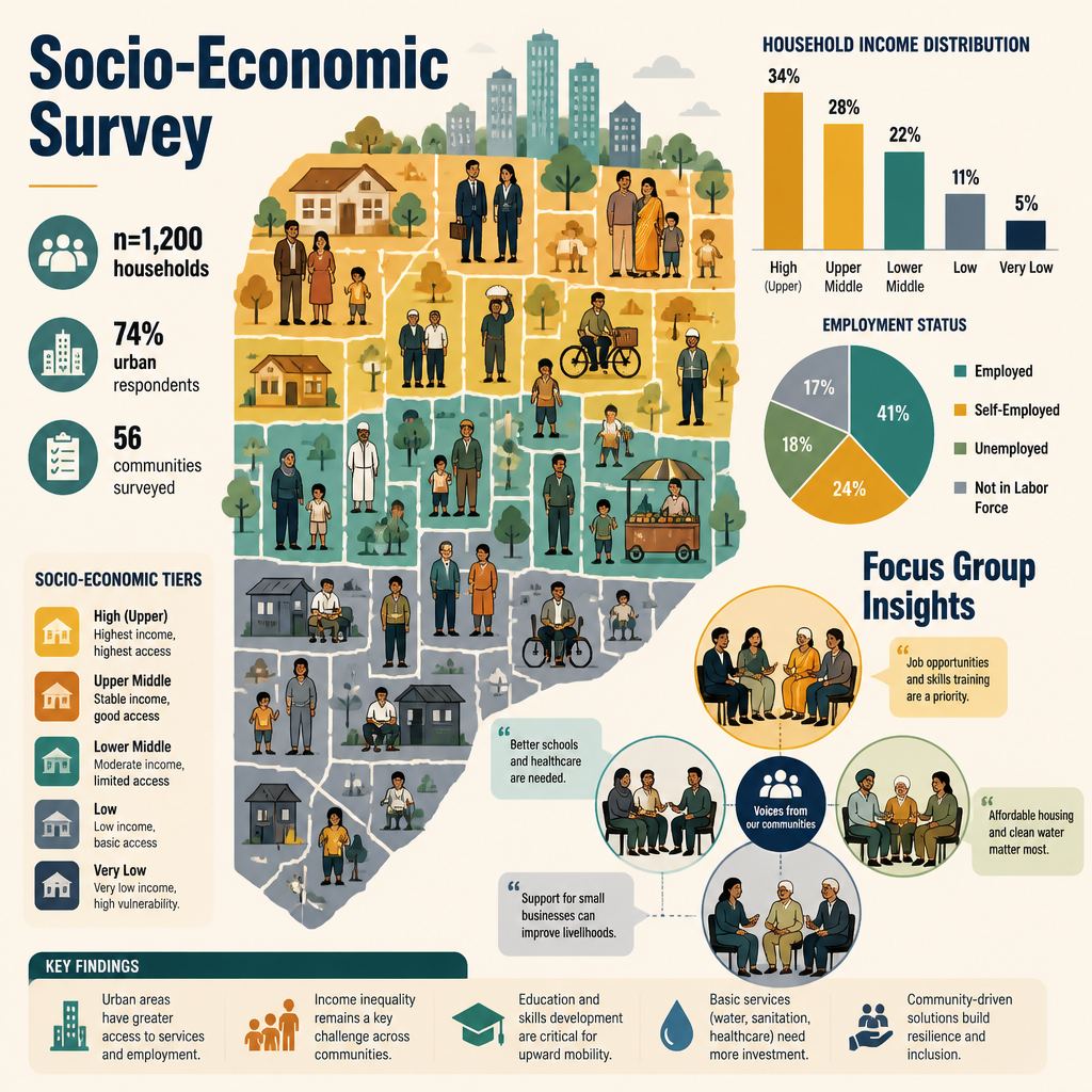 Socio-economic survey methods graphic from SKY geospatial material
