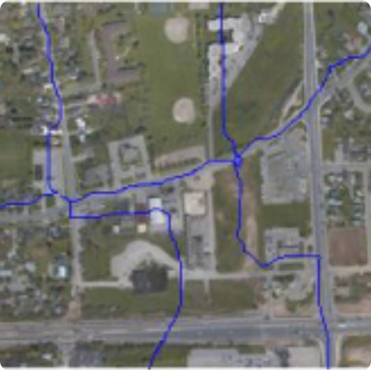 Vector overlay on aerial imagery