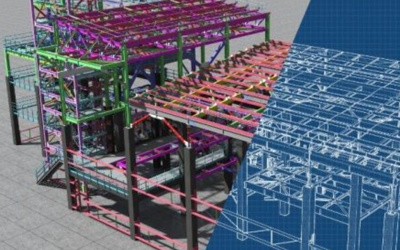 Structural BIM model used as a practice visual for technical due diligence and underwriting